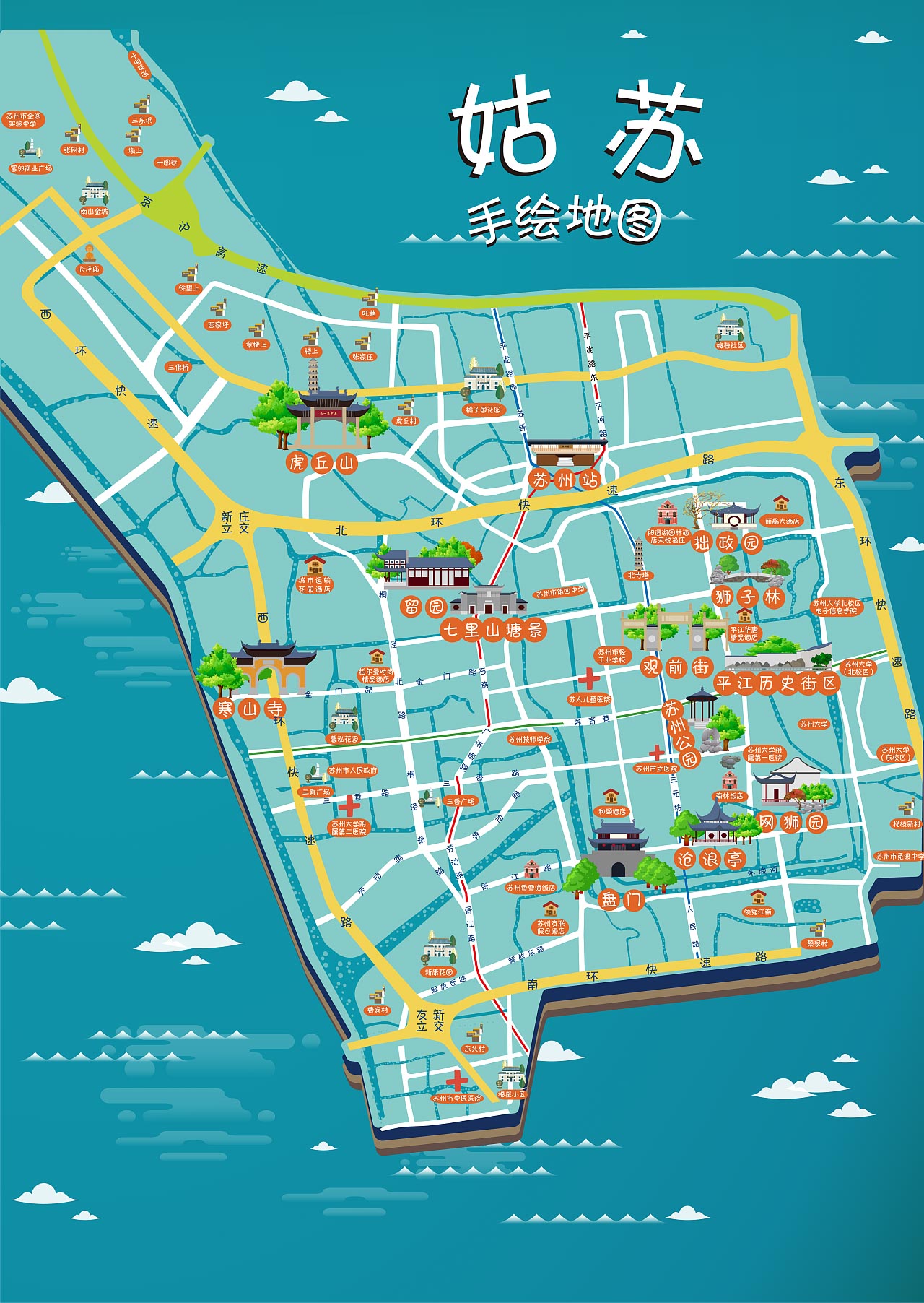 寿县手绘地图景区的文化宝藏