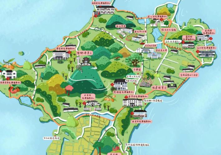 寿县手绘地图旅游的独特视角