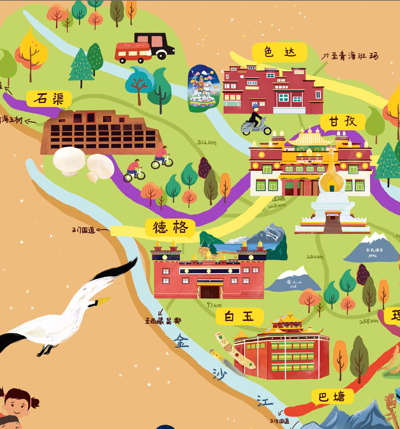 寿县手绘地图景区的文化宝库